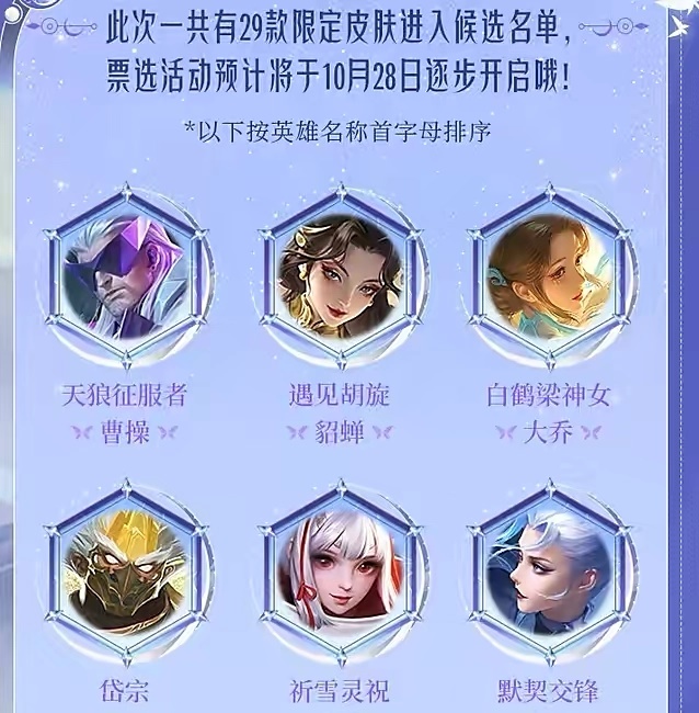 王者榮耀七周年返場(chǎng)皮膚名單 七周年限免皮膚介紹
